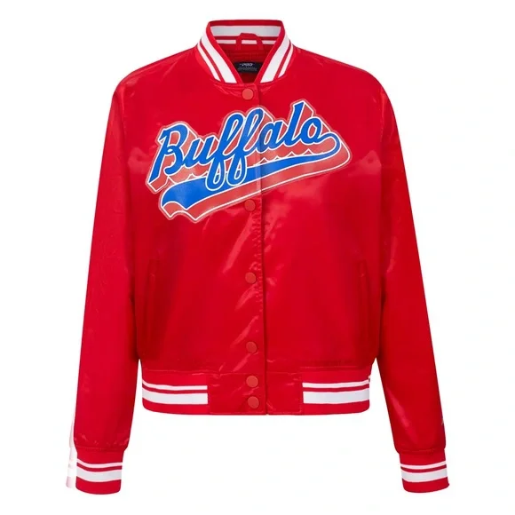 Buffalo Bills Women's Red Bomber Jacket - Picture 7 of 9